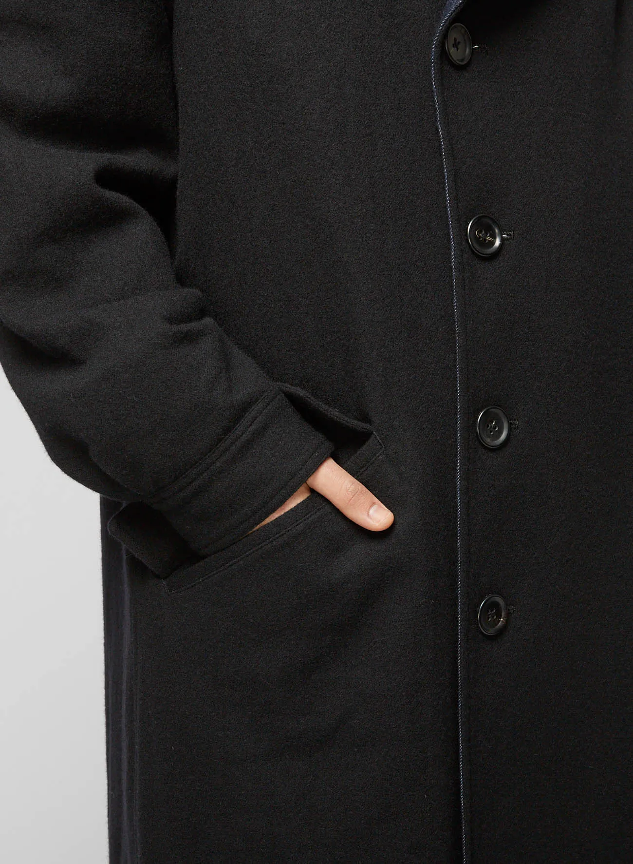 014/1 135/2 FLANNEL X DENIM COAT
