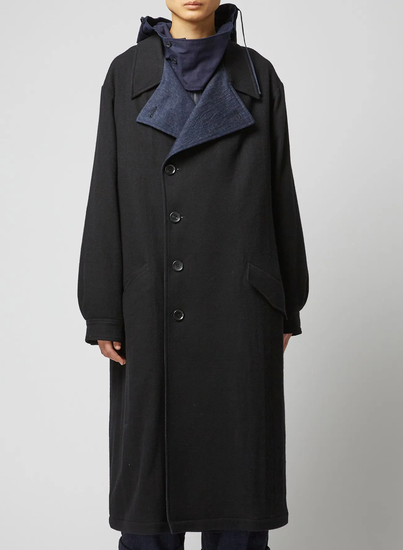 014/1 135/2 FLANNEL X DENIM COAT