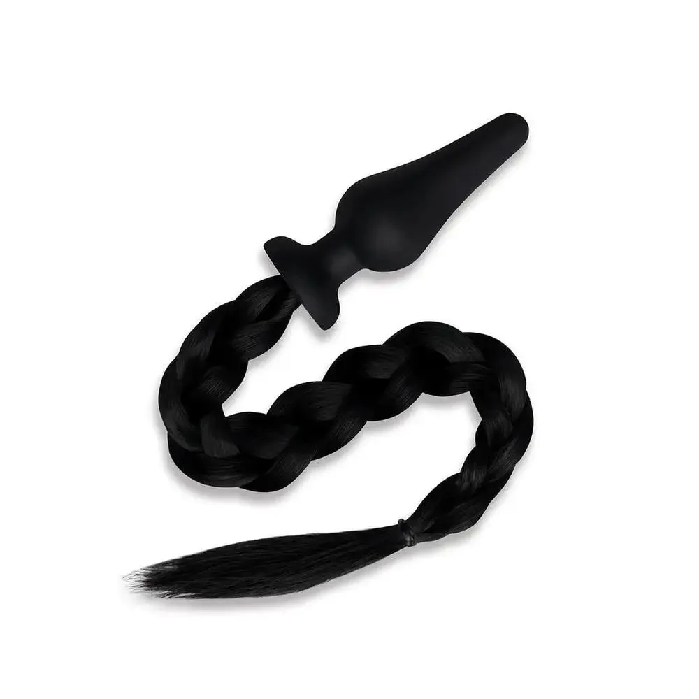 4.7 Inches Furry Tales Black Pony Play Butt Plug