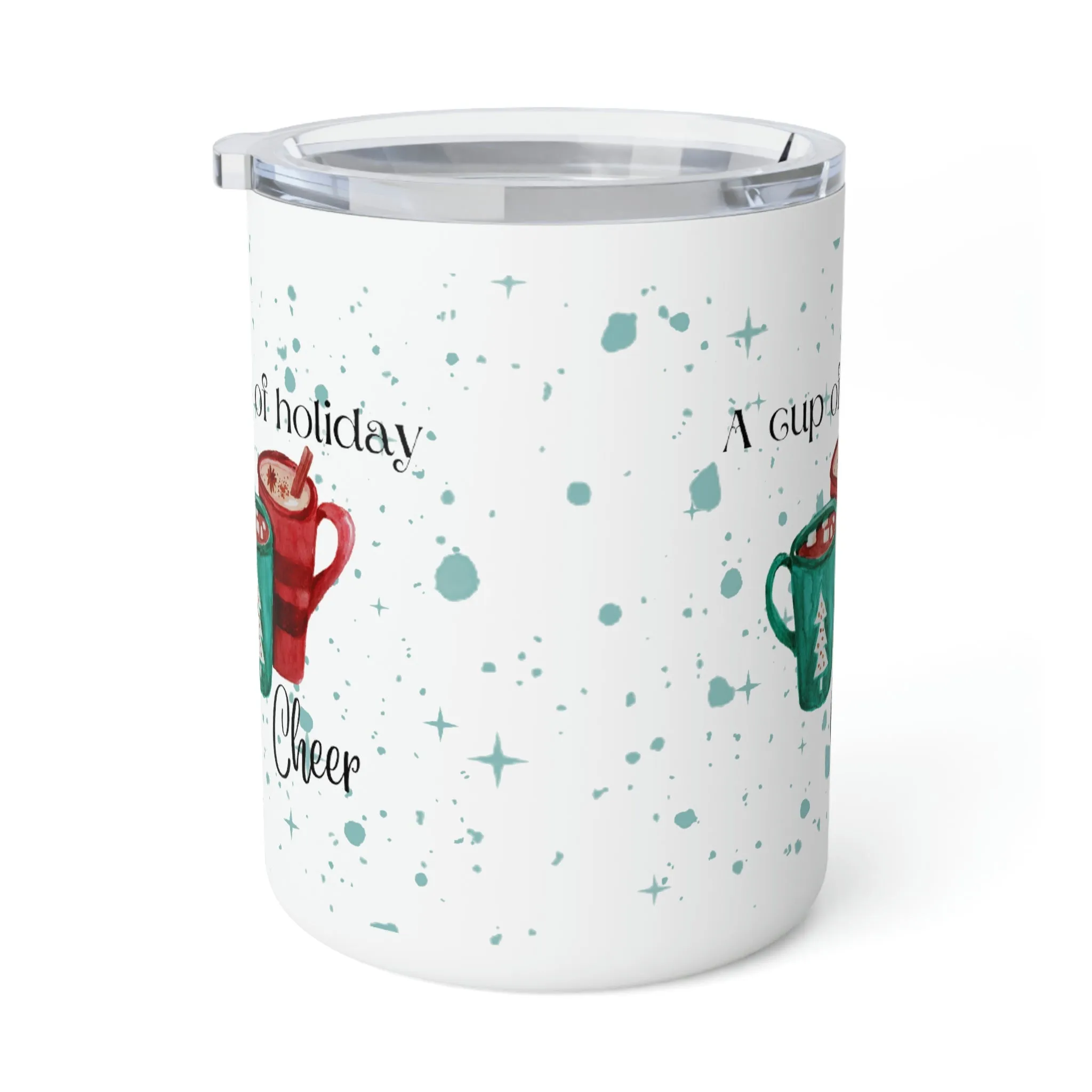 a cup of holiday cheer Insulated Coffee Mug, 10oz