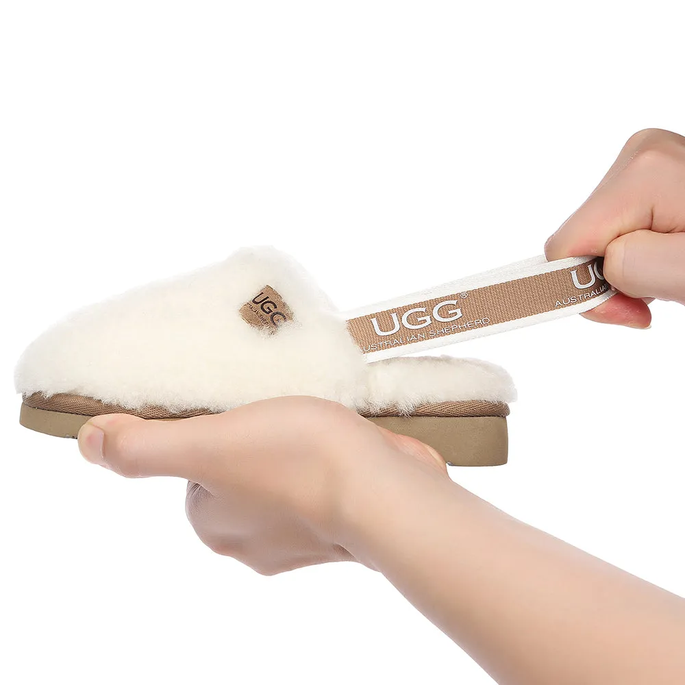 AUSTRALIAN SHEPHERD UGG Kids Fluffy Slides Slingback Kamari #AS2068K