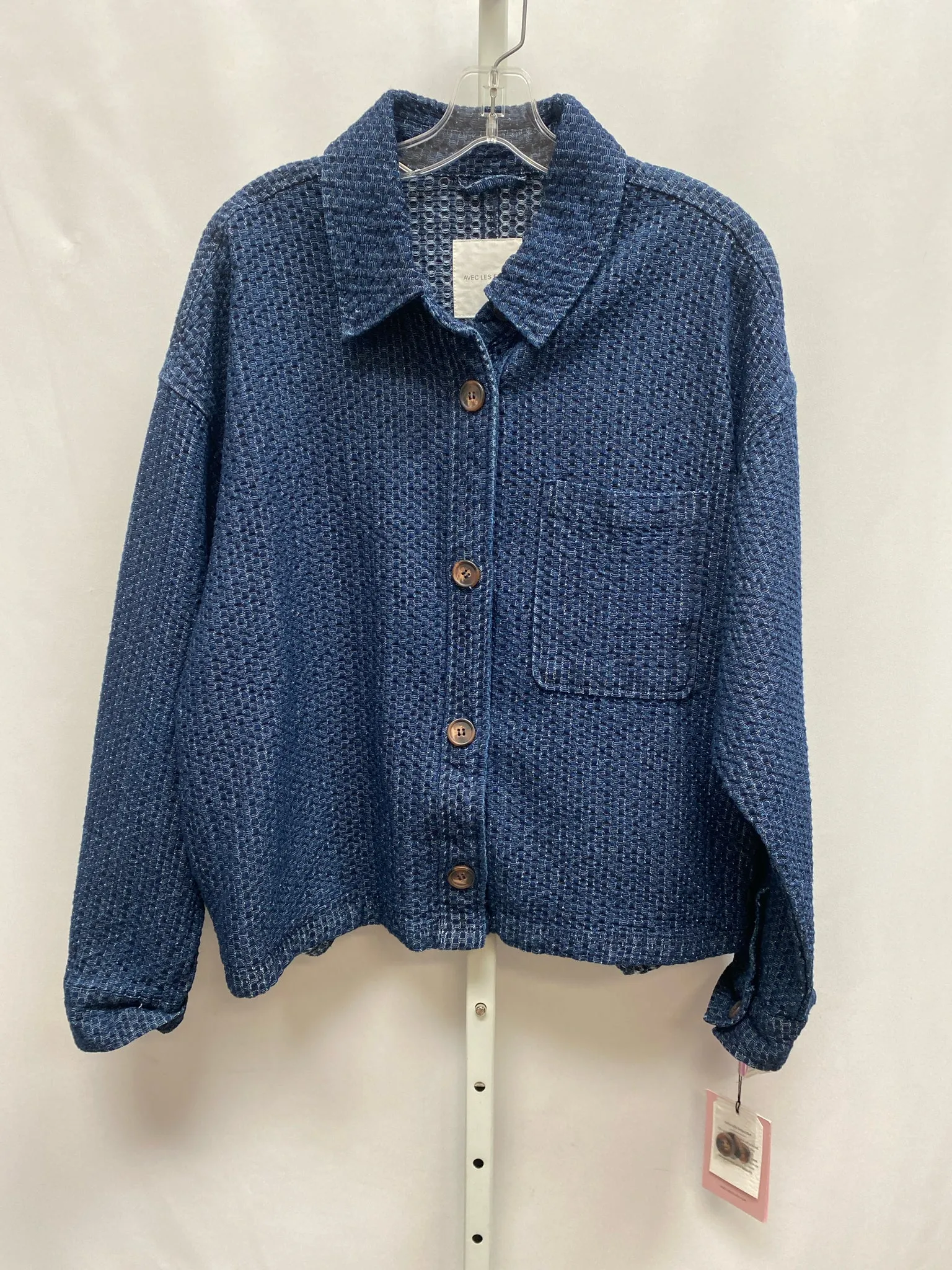 Avec Size Large Blue Shacket