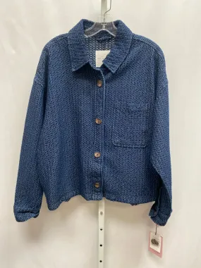 Avec Size Large Blue Shacket