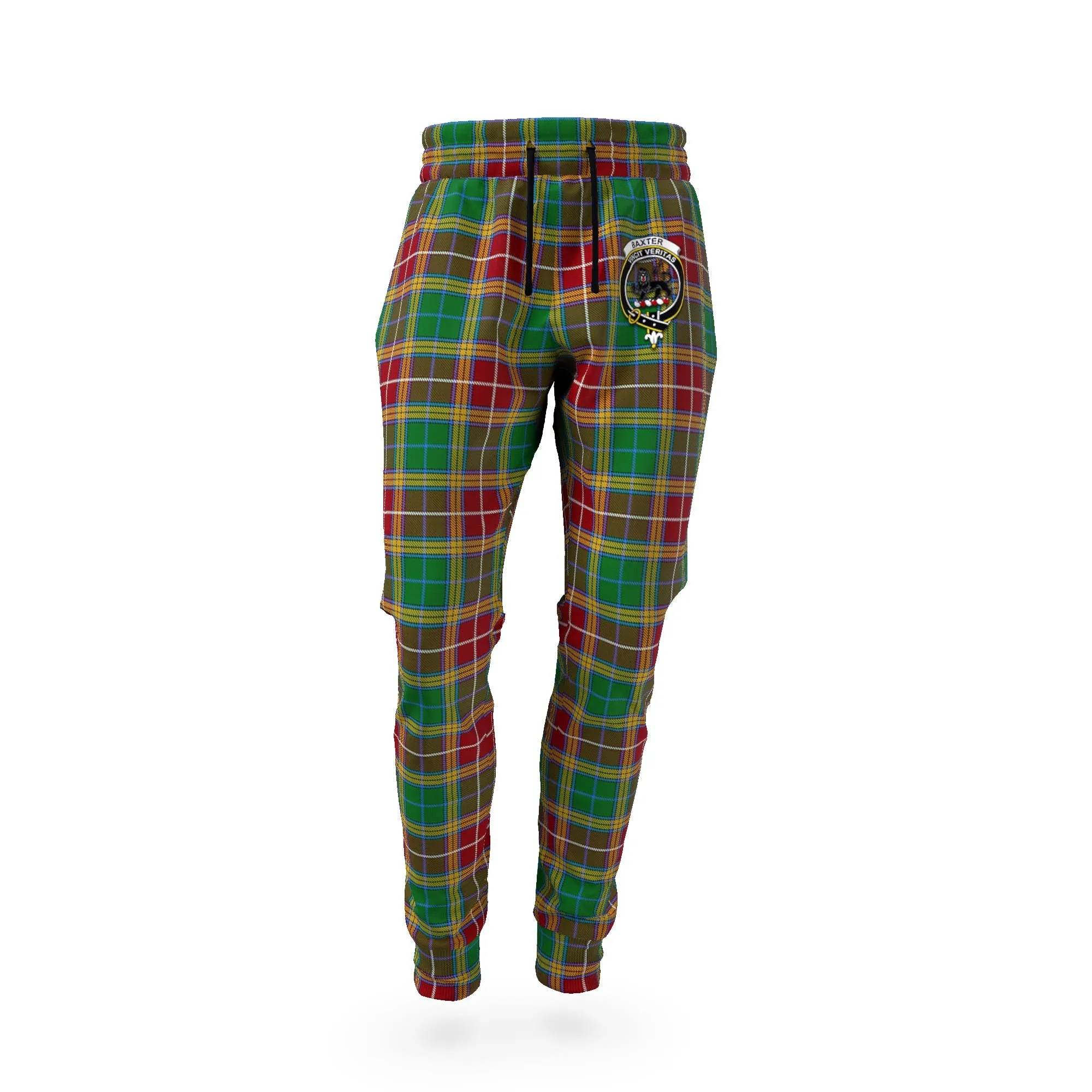 Baxter Tartan Joggers Pants with Family Crest