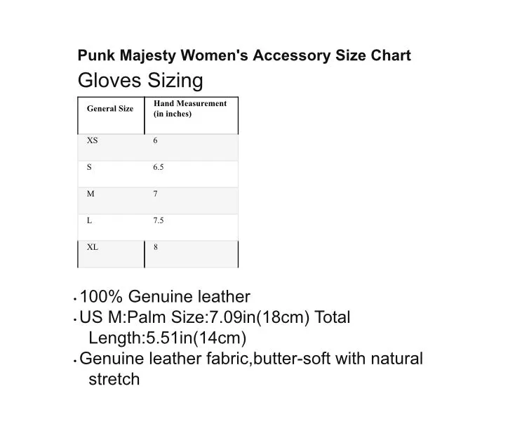 Black Leather Gloves w 3 Silver Spikes