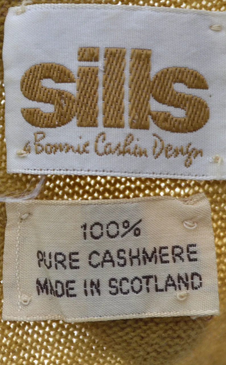 Bonnie Cashin Mustard Yellow Cashmere Vintage Dress