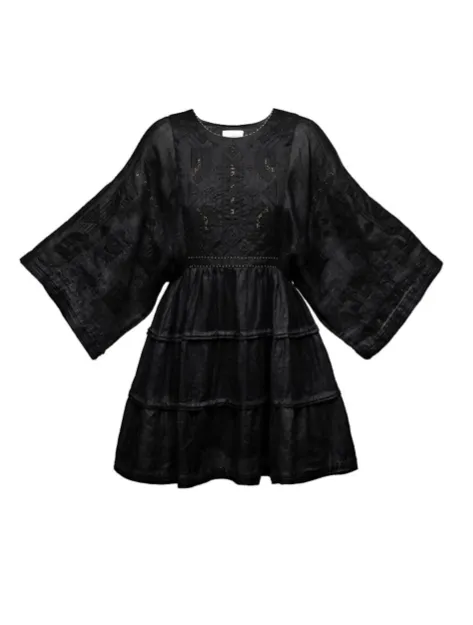 Braille Short Dress in black - My Sleeping Gypsy