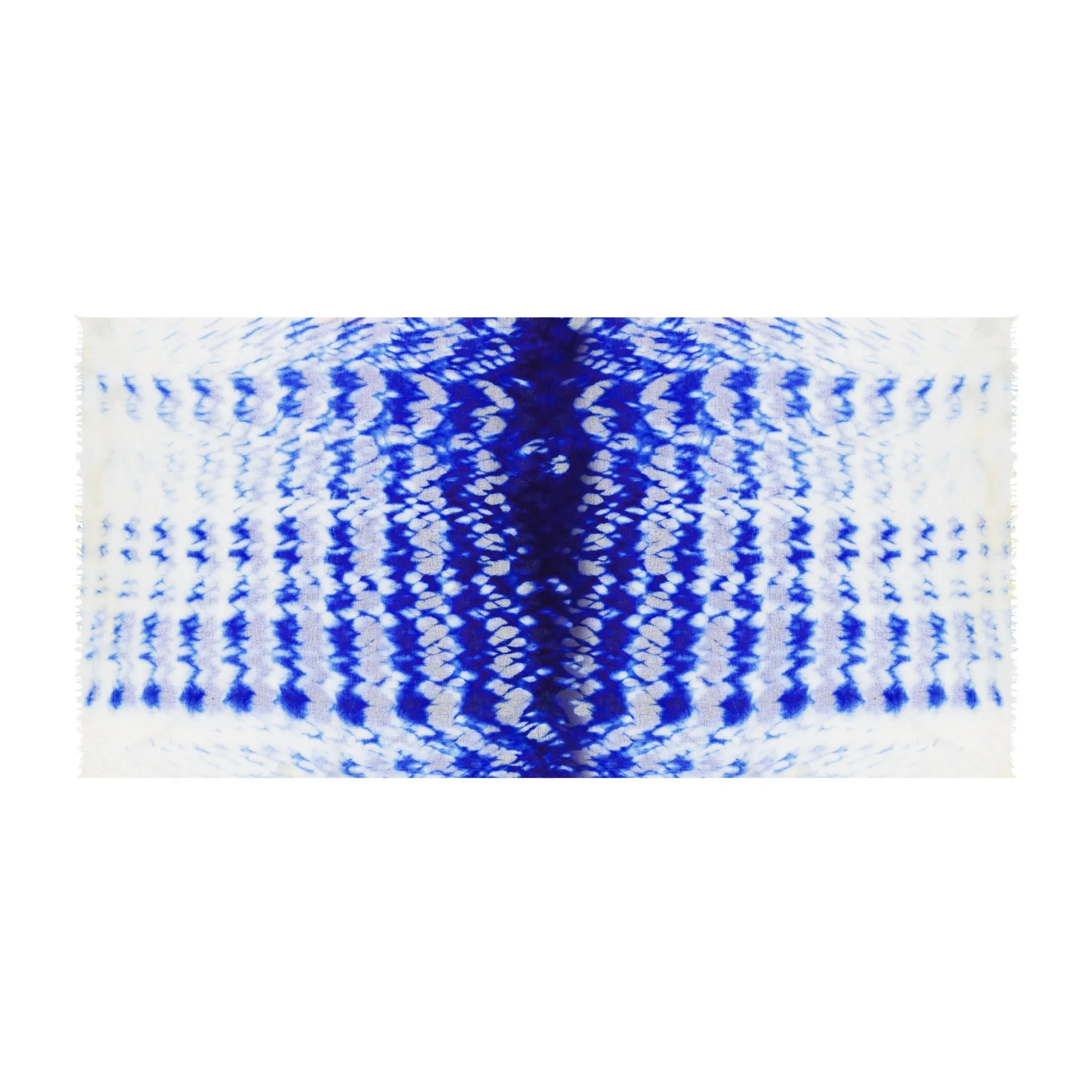 Cashmere Felted Dip Dye Shawl Indigo Blue