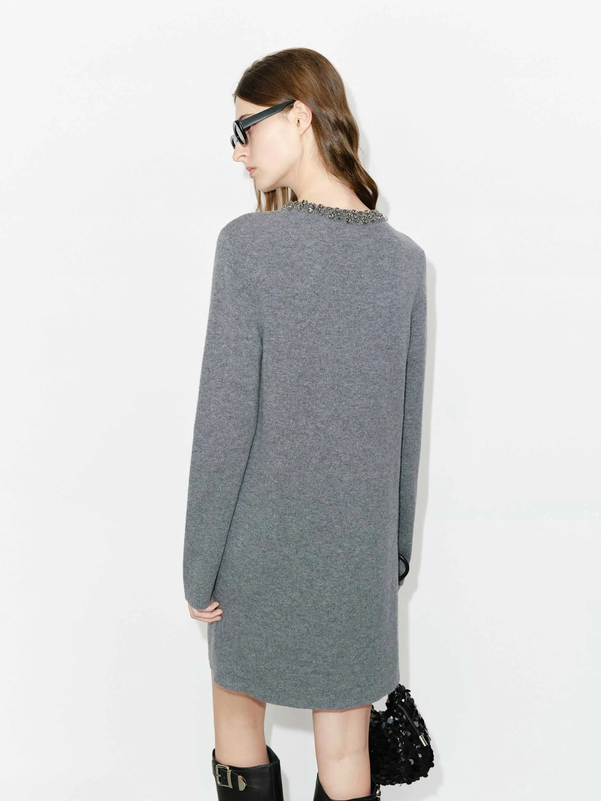 Crystal Collar Mini Dress
