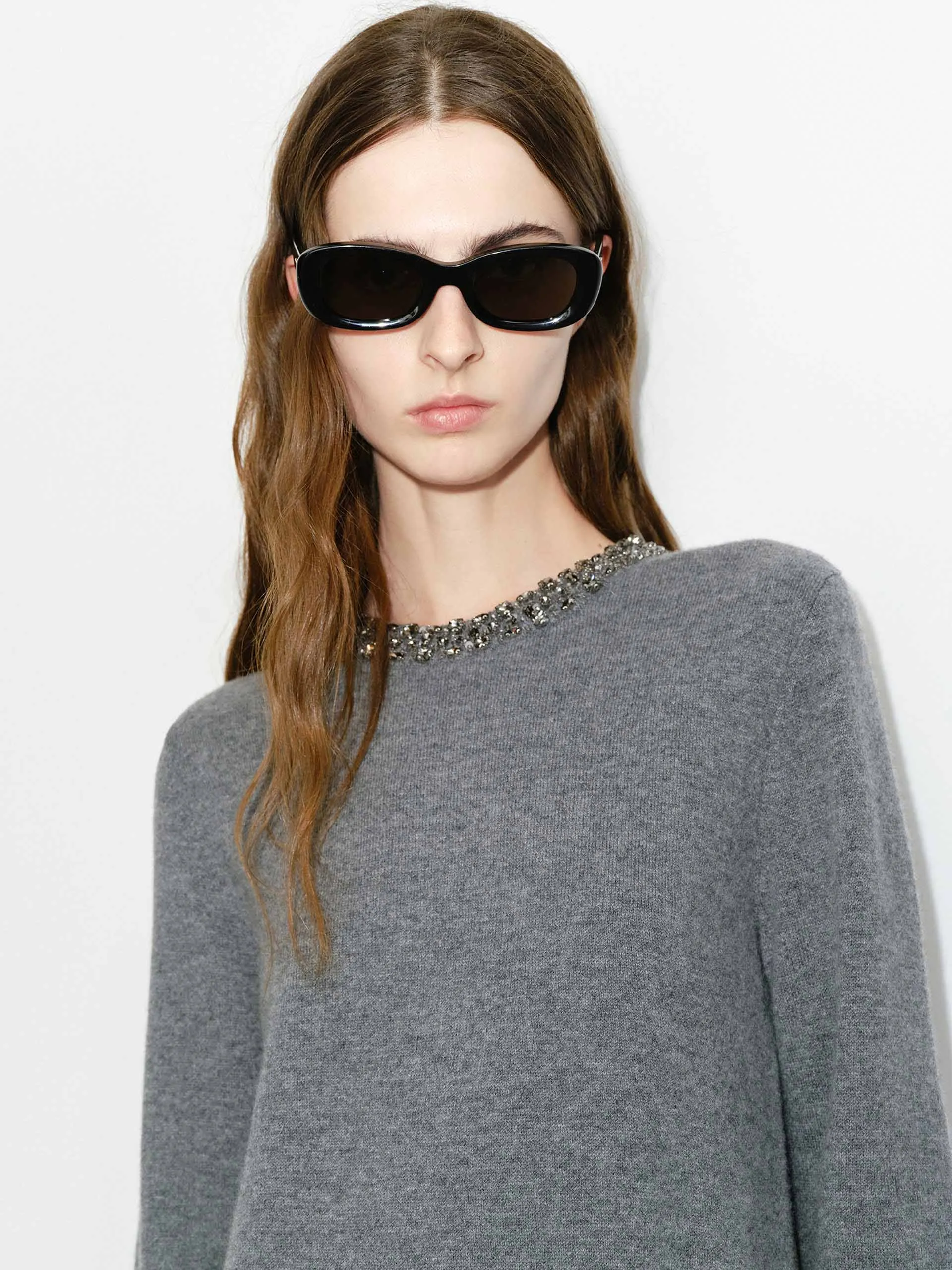 Crystal Collar Mini Dress
