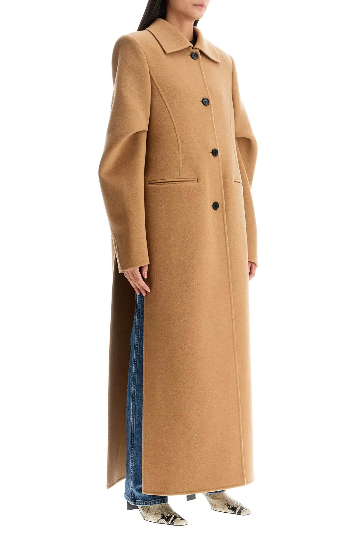 Double Virgin Wool Long Coat