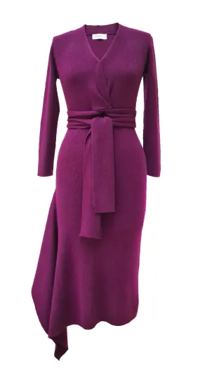 Eline Cashmere Blend Knitted Dress DRK289 Plum Eline Cashmere Blend Knitted Dress DRK289 Plum