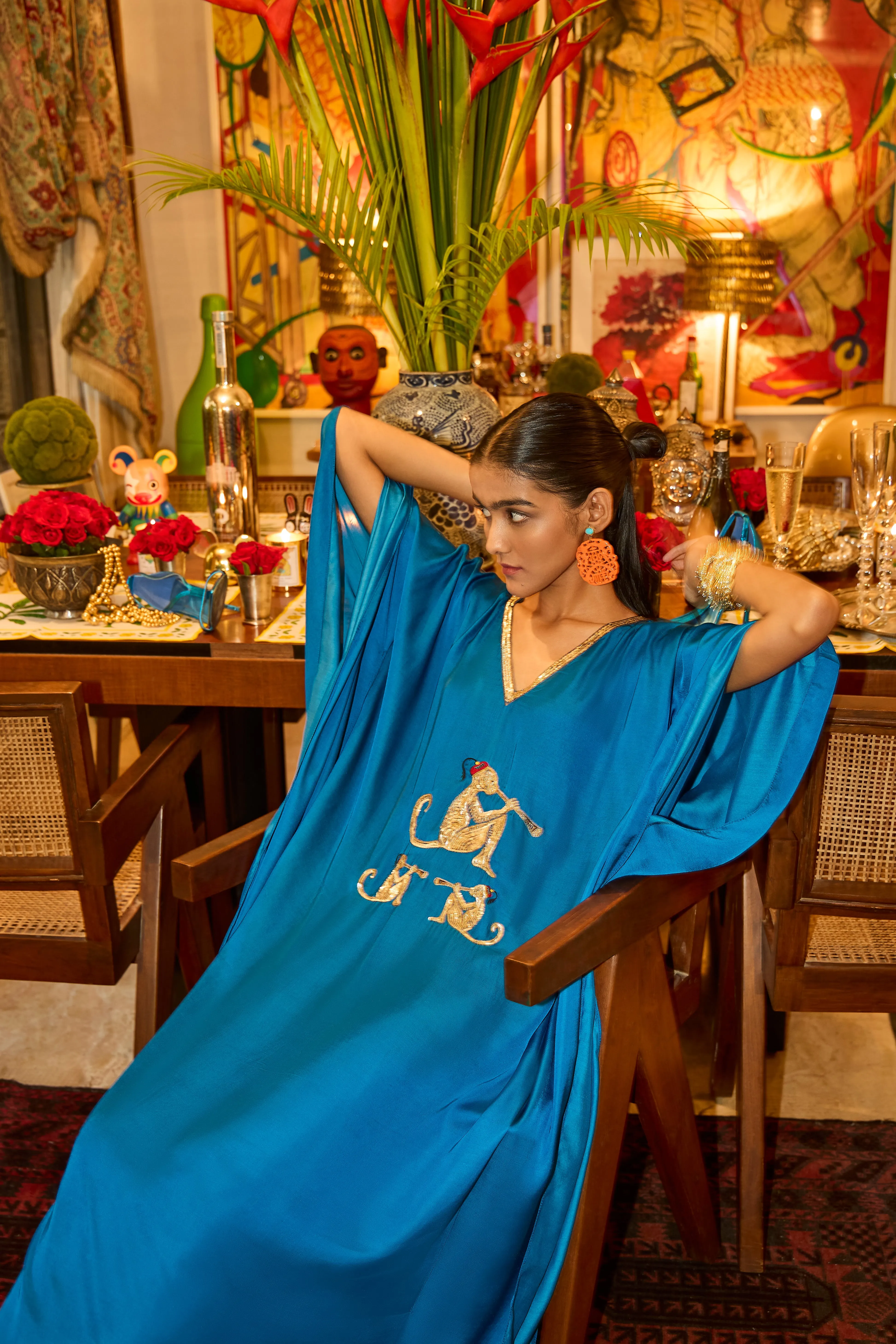 Frolicking Monkeys Kaftan