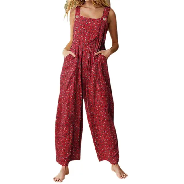 Funki Buys | Pants | Women's Boho Loose Fit Wide Leg Romper