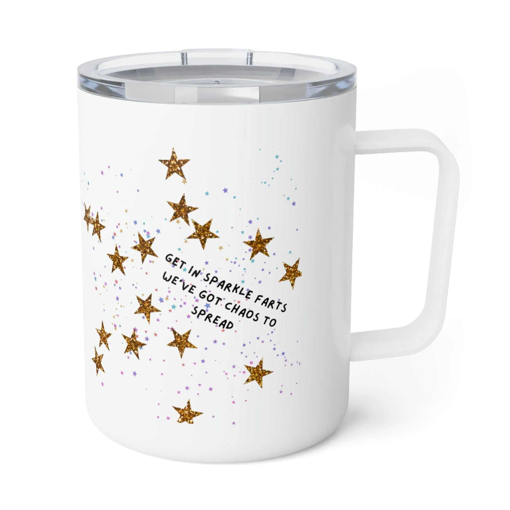 glitter farts Insulated Coffee Mug, 10oz