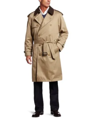 Hart Schaffner Marx Men's Burnett Trench Coat, Tan, 42 Long