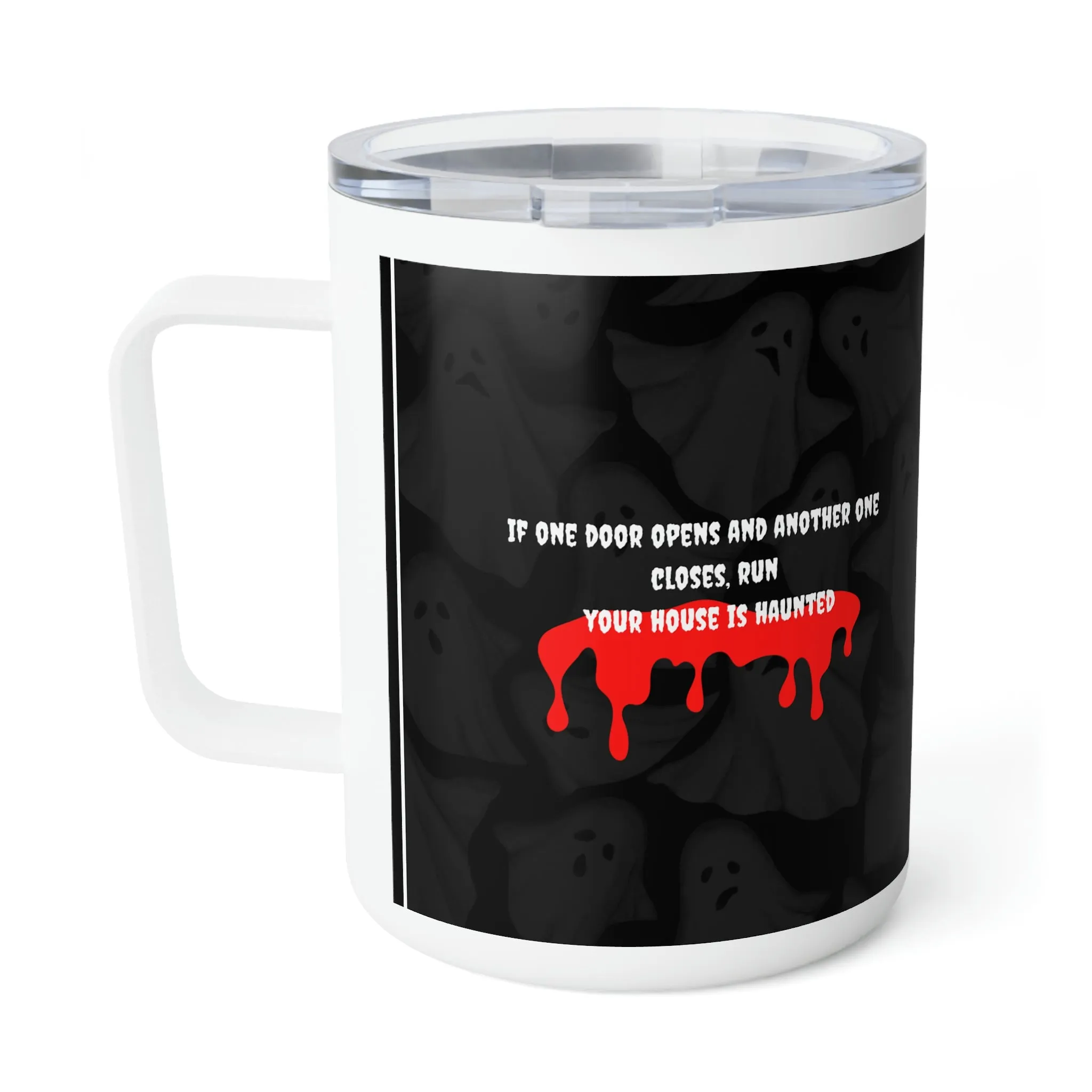 haunted house Insulated Coffee Mug, 10oz