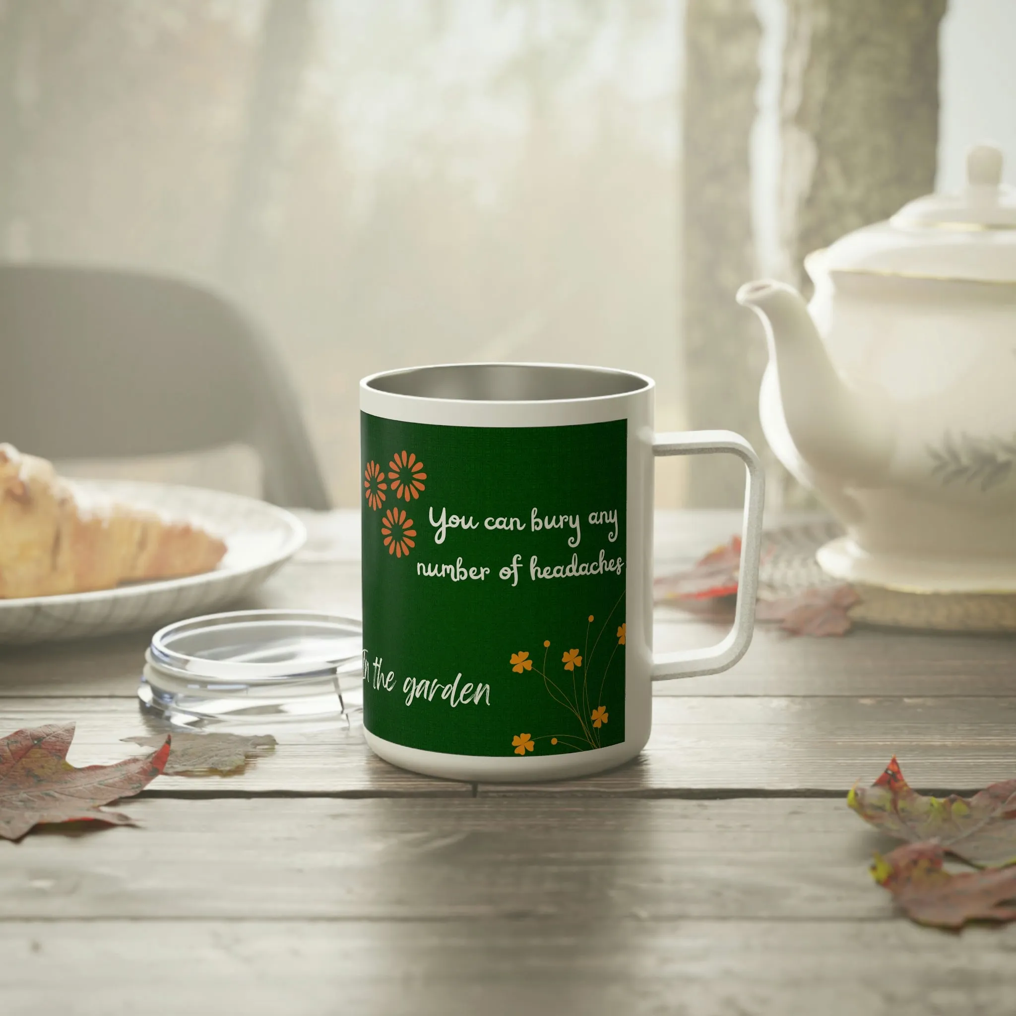 Headaches in the Garden Insulated Coffee Mug, 10oz