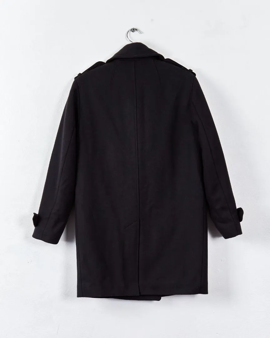 Isabel Marant wool double breasted peacoat, navy, 8