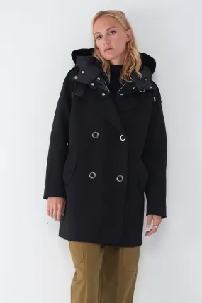JANY - NEOPRENE JACKET WITH DETACHABLE QUILTED HOOD