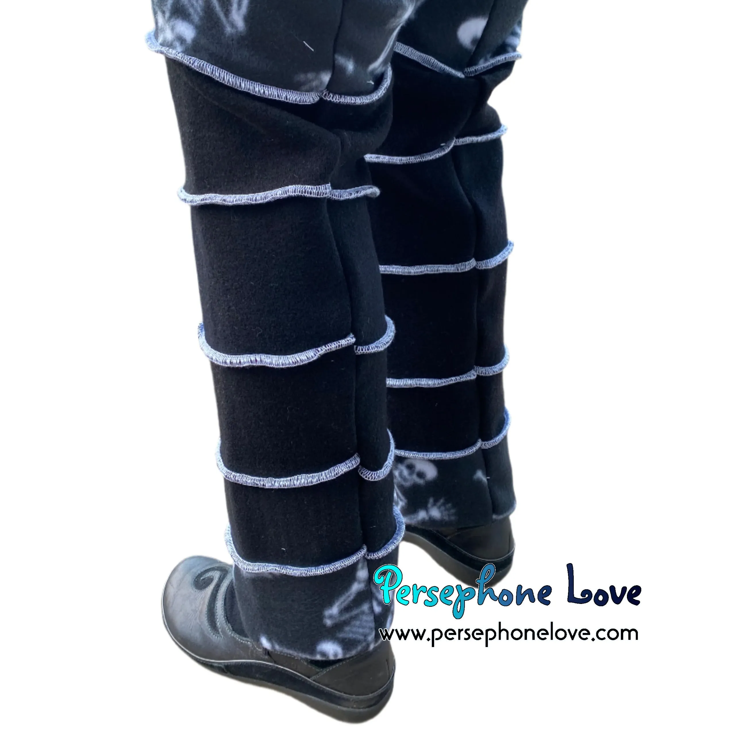 Katwise-inspired felted black merino wool leg warmers-1783