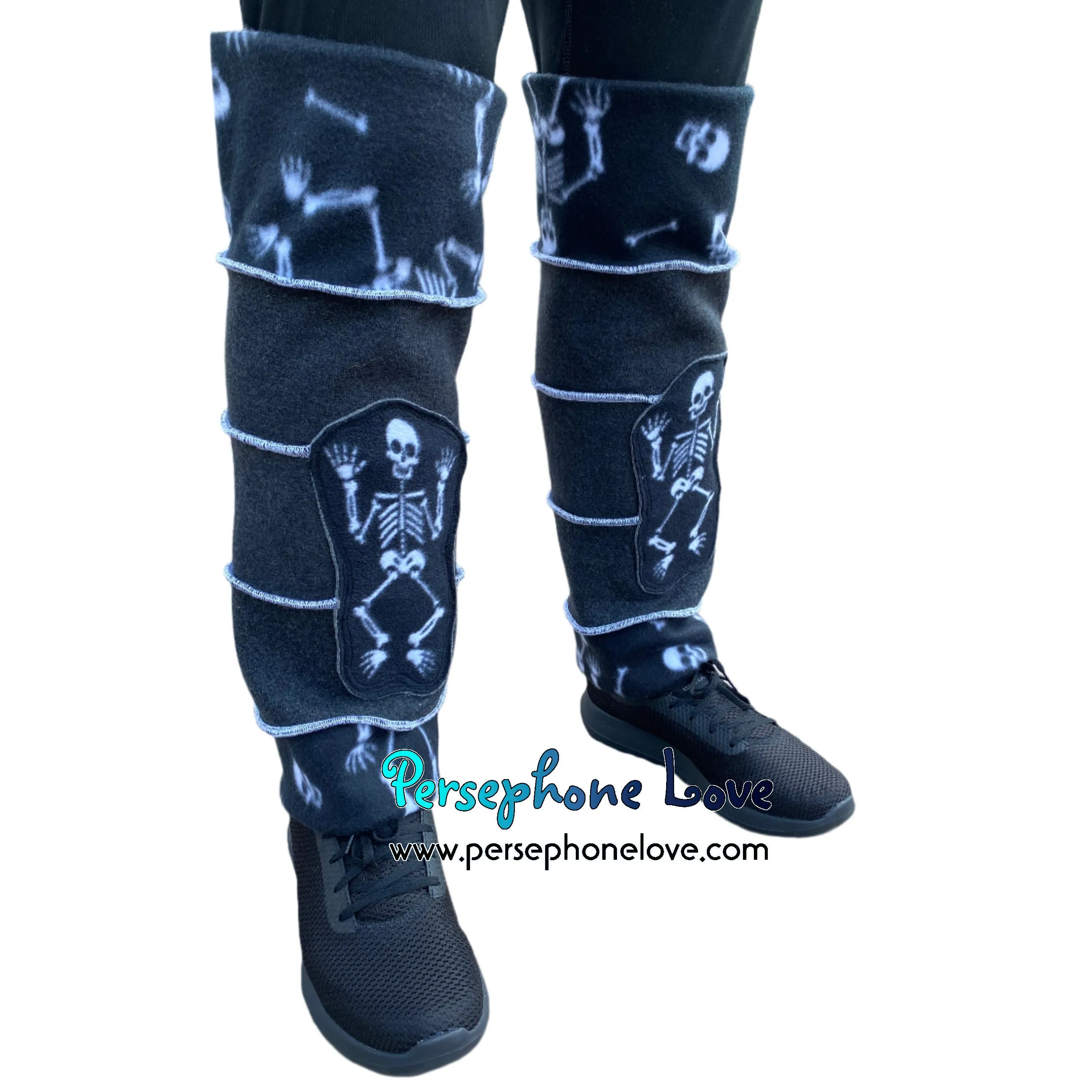 Katwise-inspired felted black merino wool leg warmers-1784