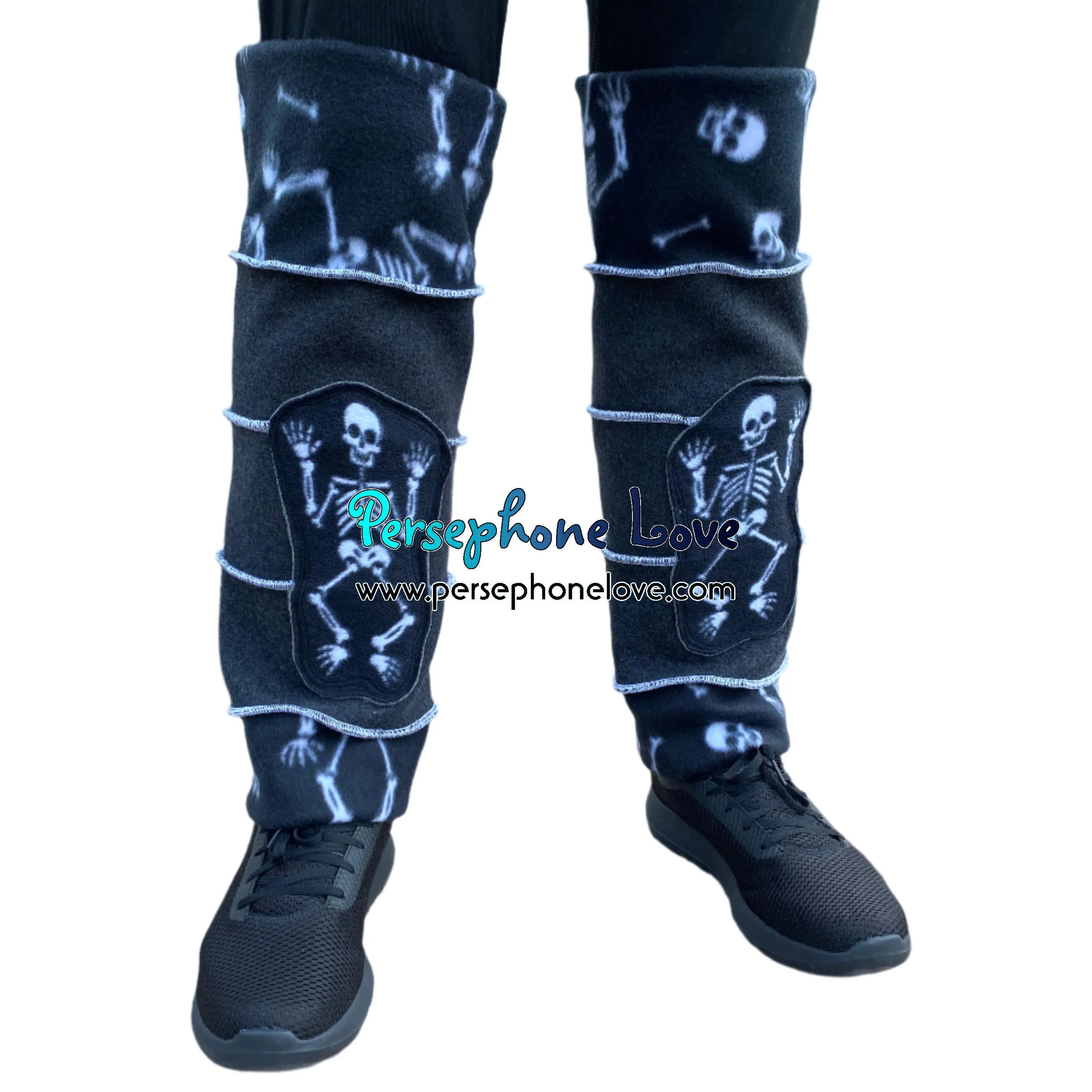 Katwise-inspired felted black merino wool leg warmers-1784