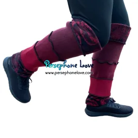 Katwise-inspired felted red 100% cashmere leg warmers-1669