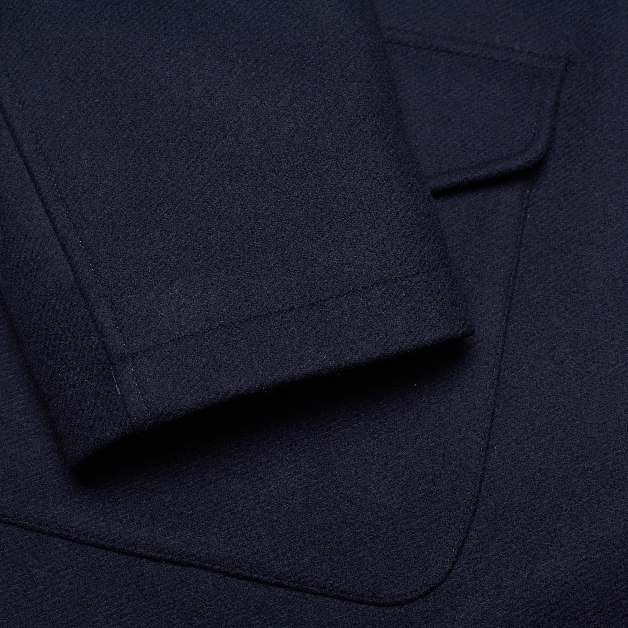 KITON KIRED "Pizzo" Navy Blue Wool-Cashmere Padded Parka Jacket Coat XXL