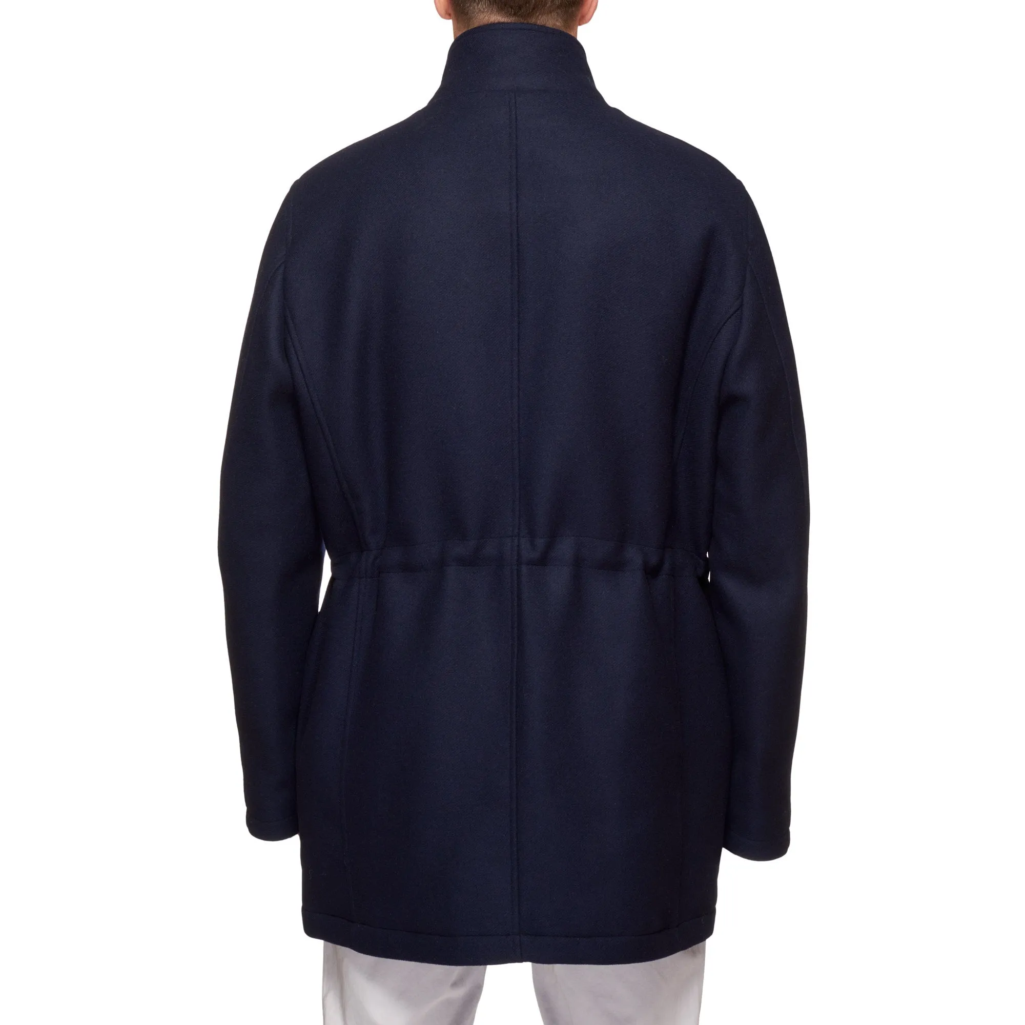 KITON KIRED "Pizzo" Navy Blue Wool-Cashmere Padded Parka Jacket Coat XXL