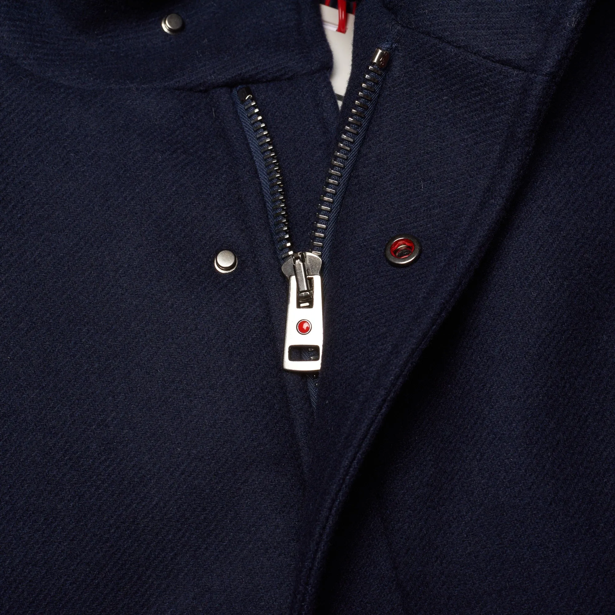 KITON KIRED "Pizzo" Navy Blue Wool-Cashmere Padded Parka Jacket Coat XXL