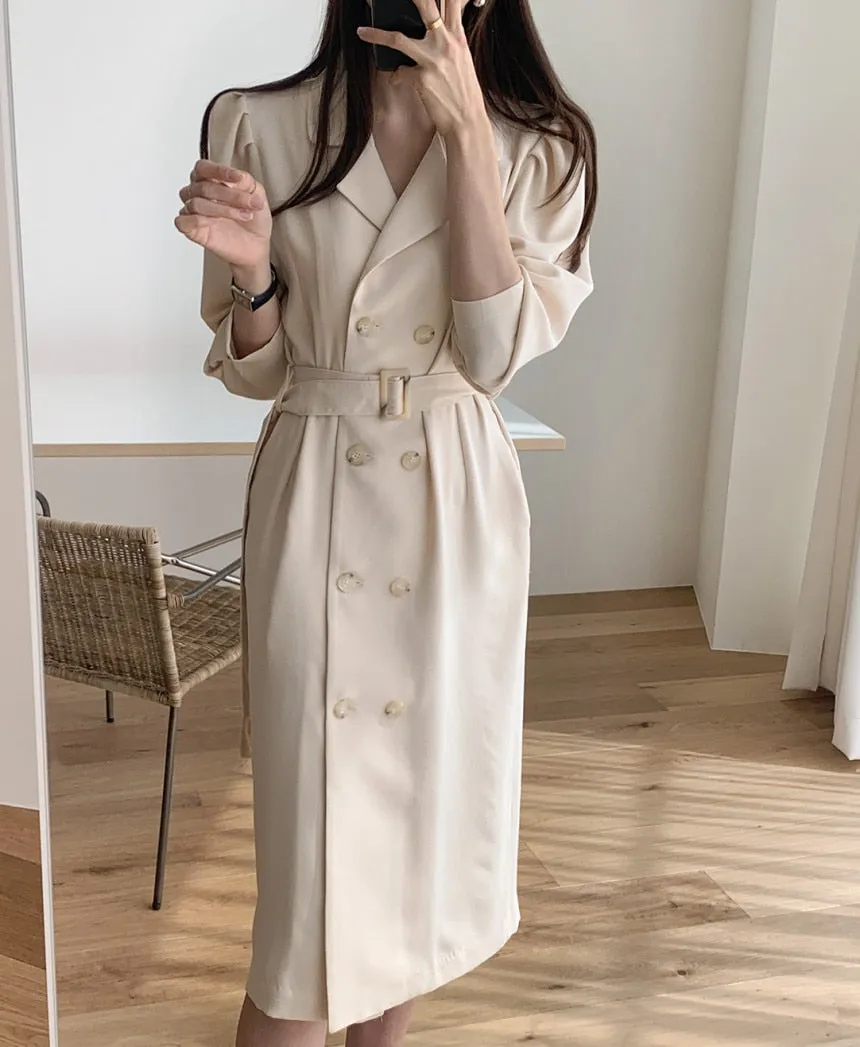 [Korean Style] Fayz Belted Trench Coat