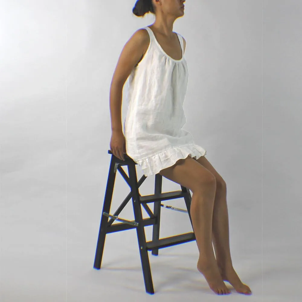 Linen Sleeping Dress with Ruffles