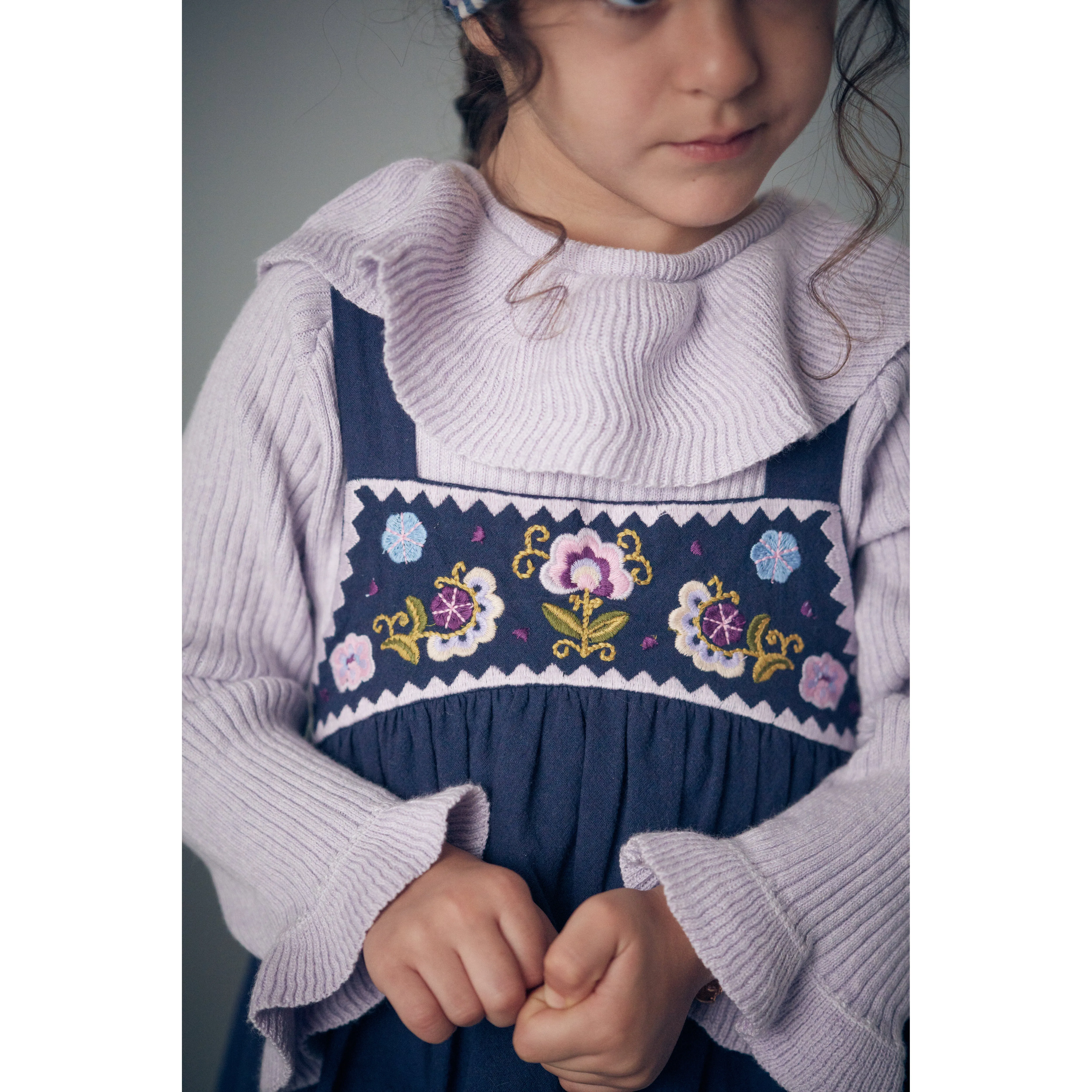 Louise Misha Jumper Ava - Cotton Cashmere - Parme