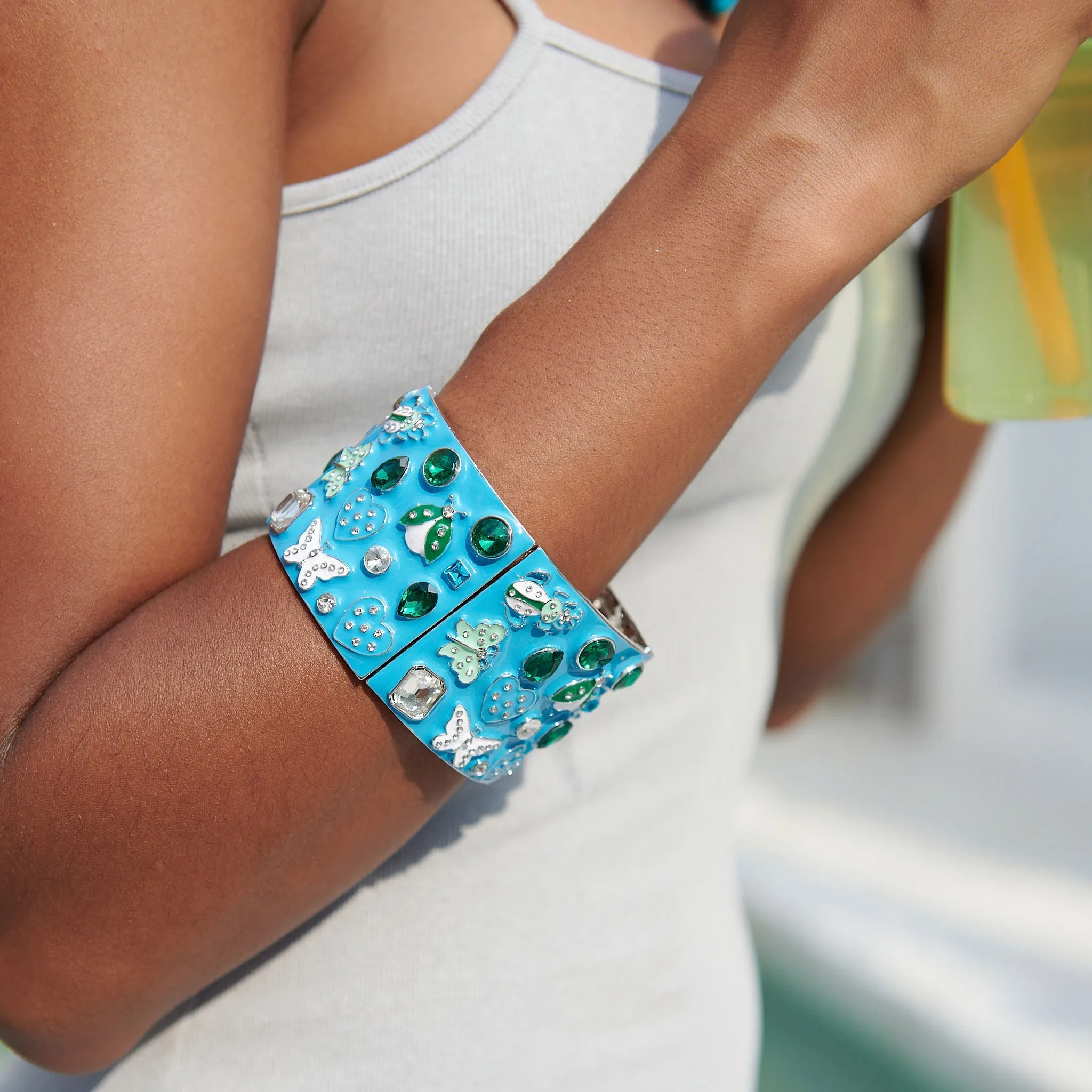 Lovebug Stretch Cuff - Teal Mint