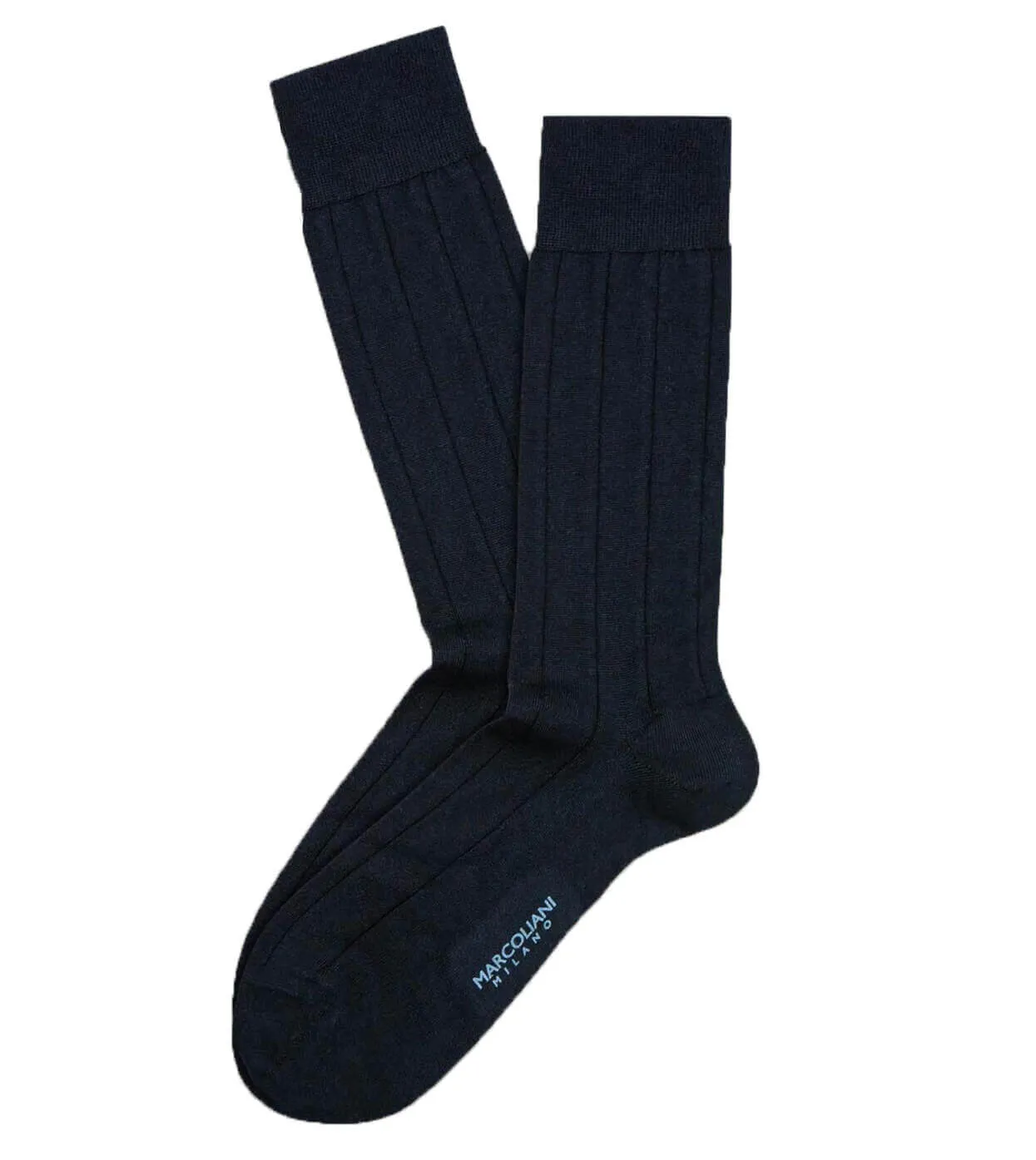 MARCOLIANI Light Cashmere Ribbed Dress Sock  Colors