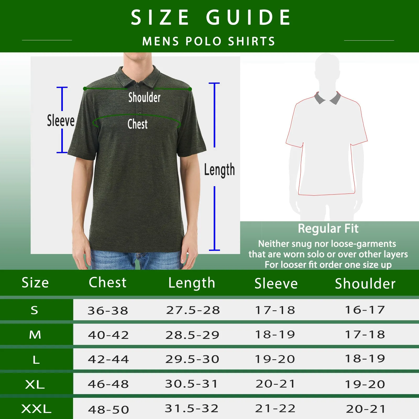 Men's Merino 170g Short Sleeve Polo Army Green