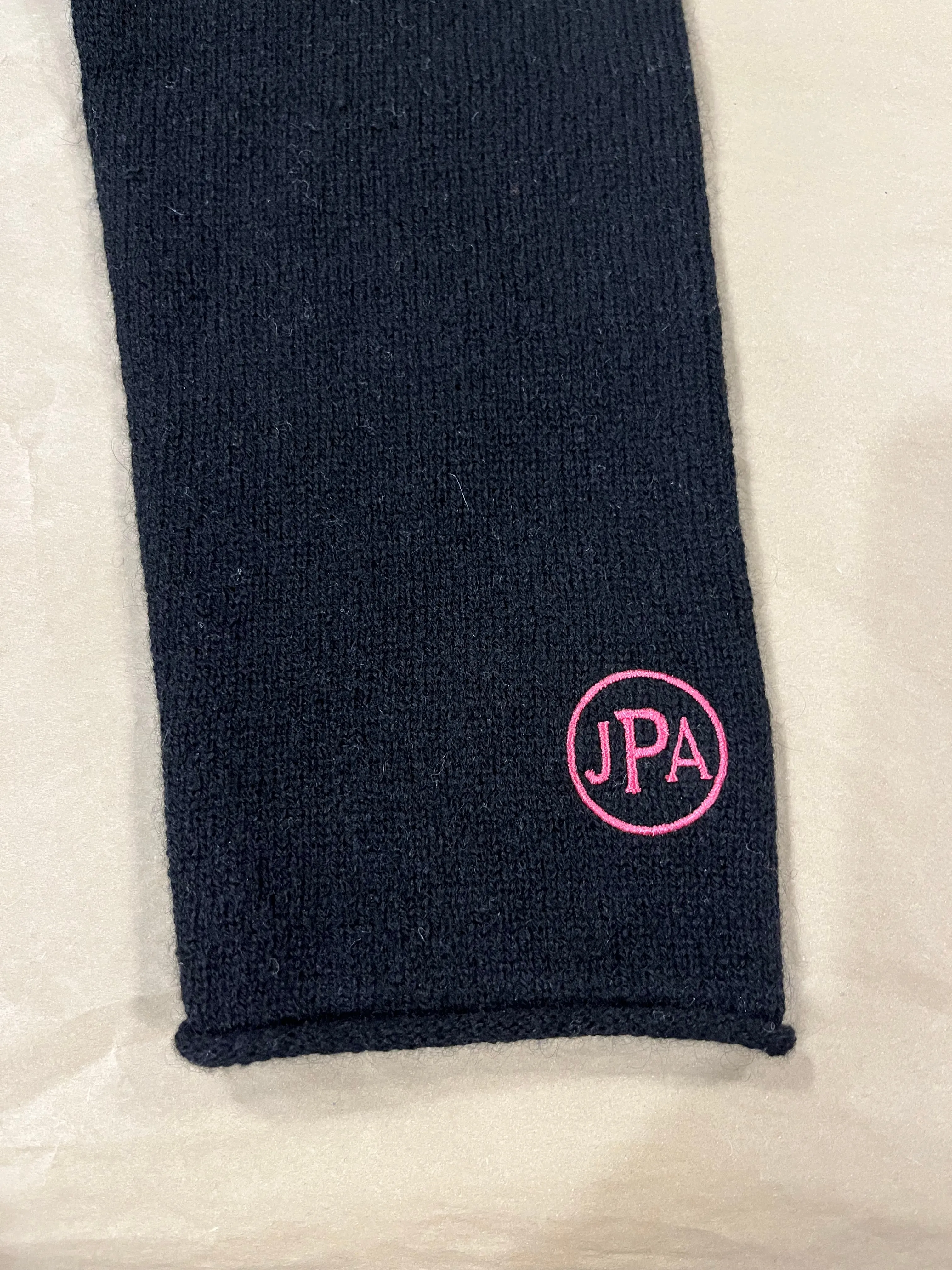 Our classic crew neck cashmere sweater *available in Black, H. Grey, Light blue, Terra cotta and Navy. Monogram Optional.