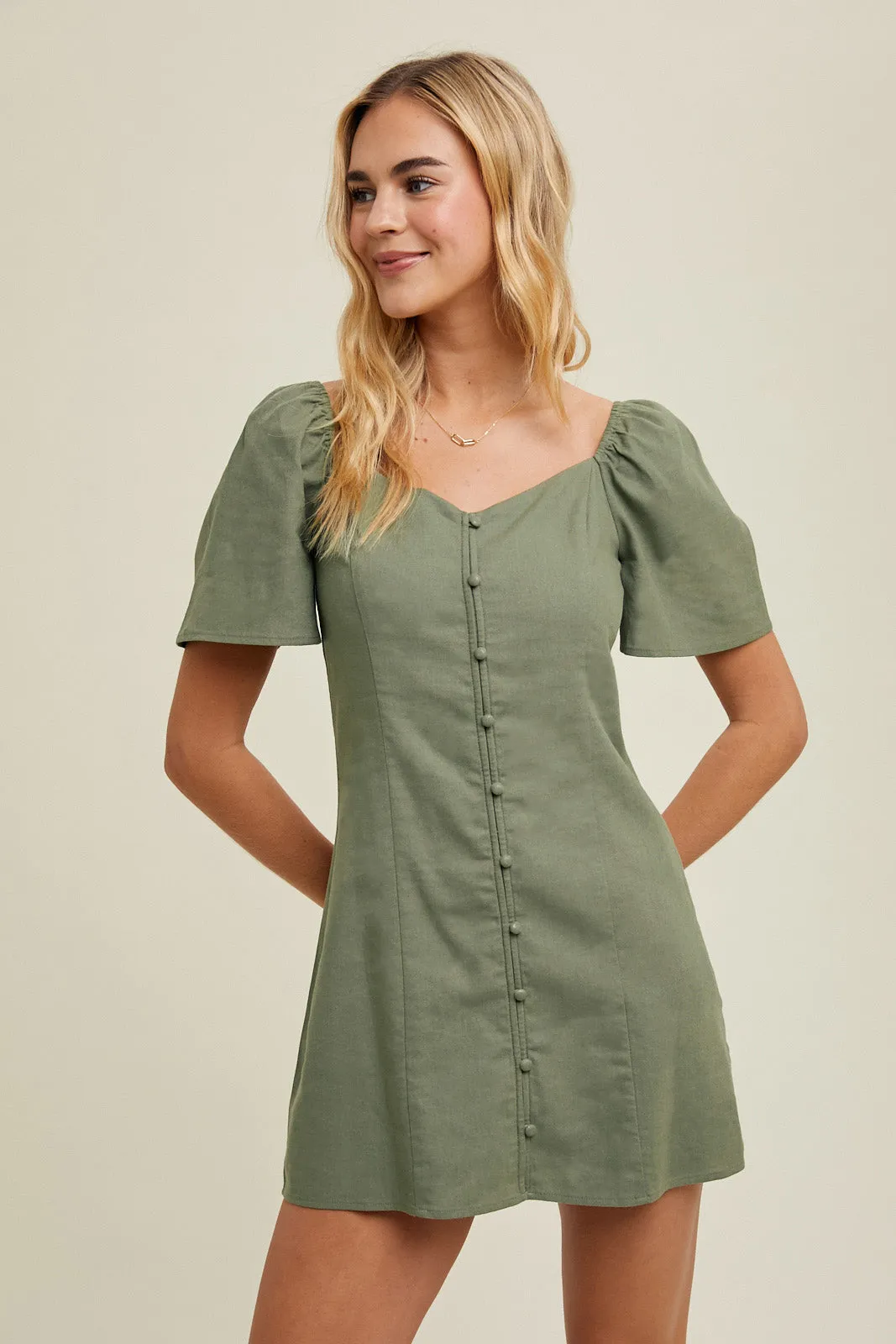 Peyton Dress (Olive)