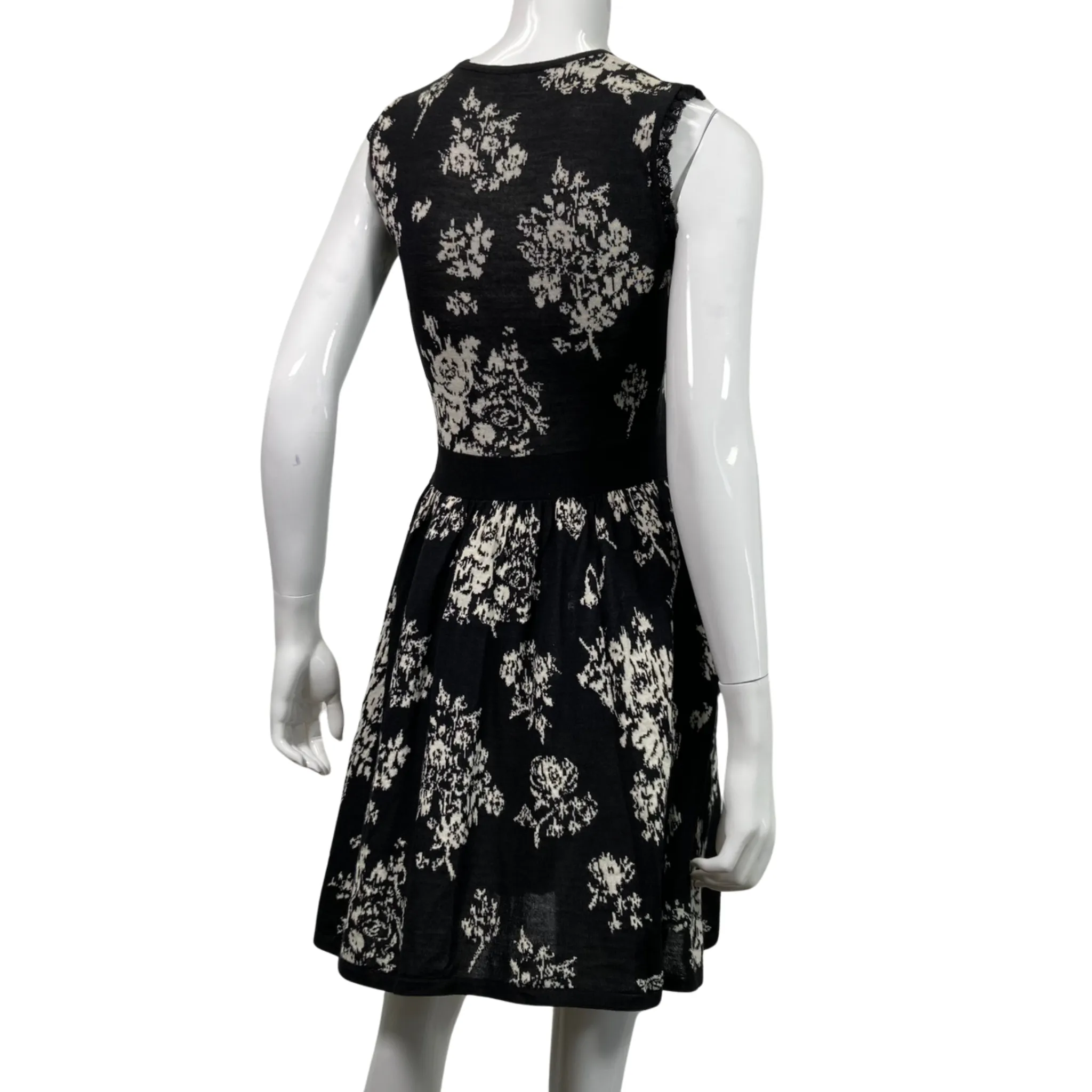 Red Valentino Fit and Flare Black Knitted Dress