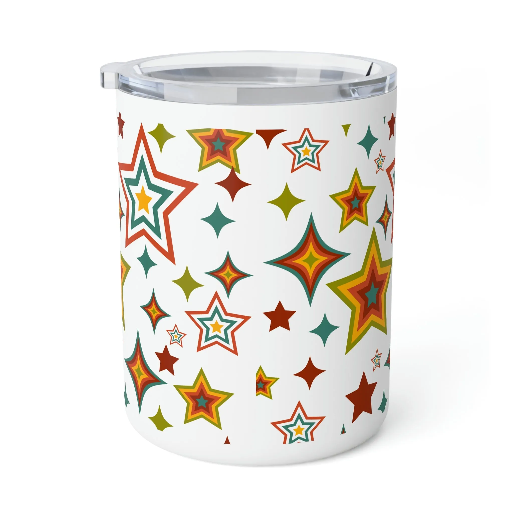 Retro Star Insulated Coffee Mug, 10oz