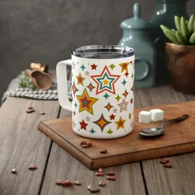 Retro Star Insulated Coffee Mug, 10oz