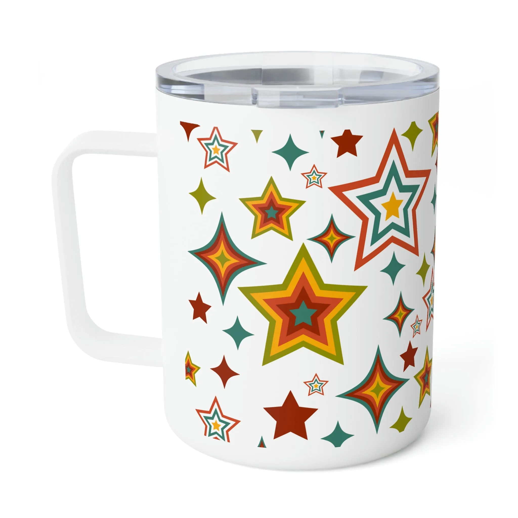 Retro Star Insulated Coffee Mug, 10oz
