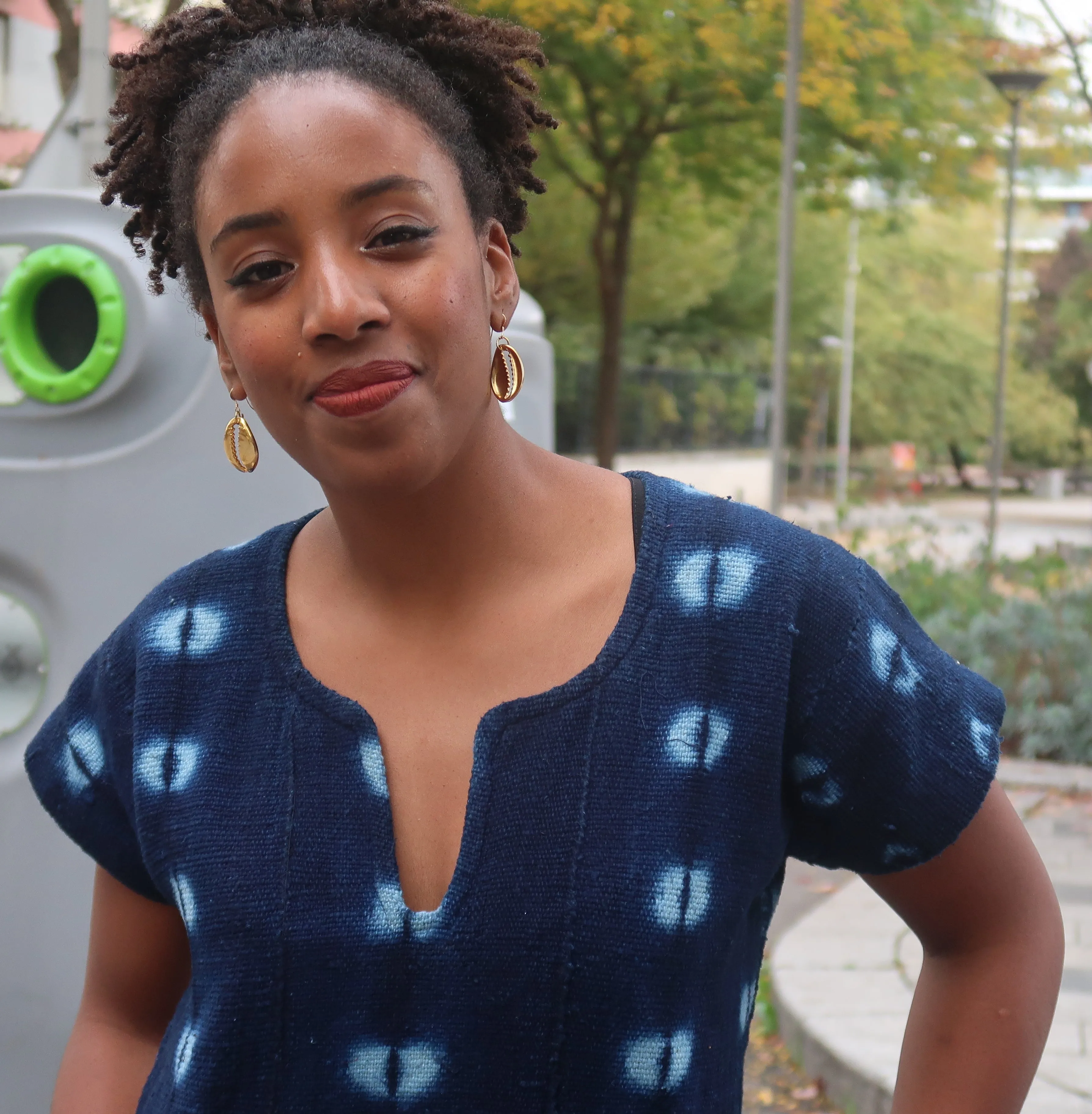 Robe droite "Farafina" en Galafini tissé du Mali