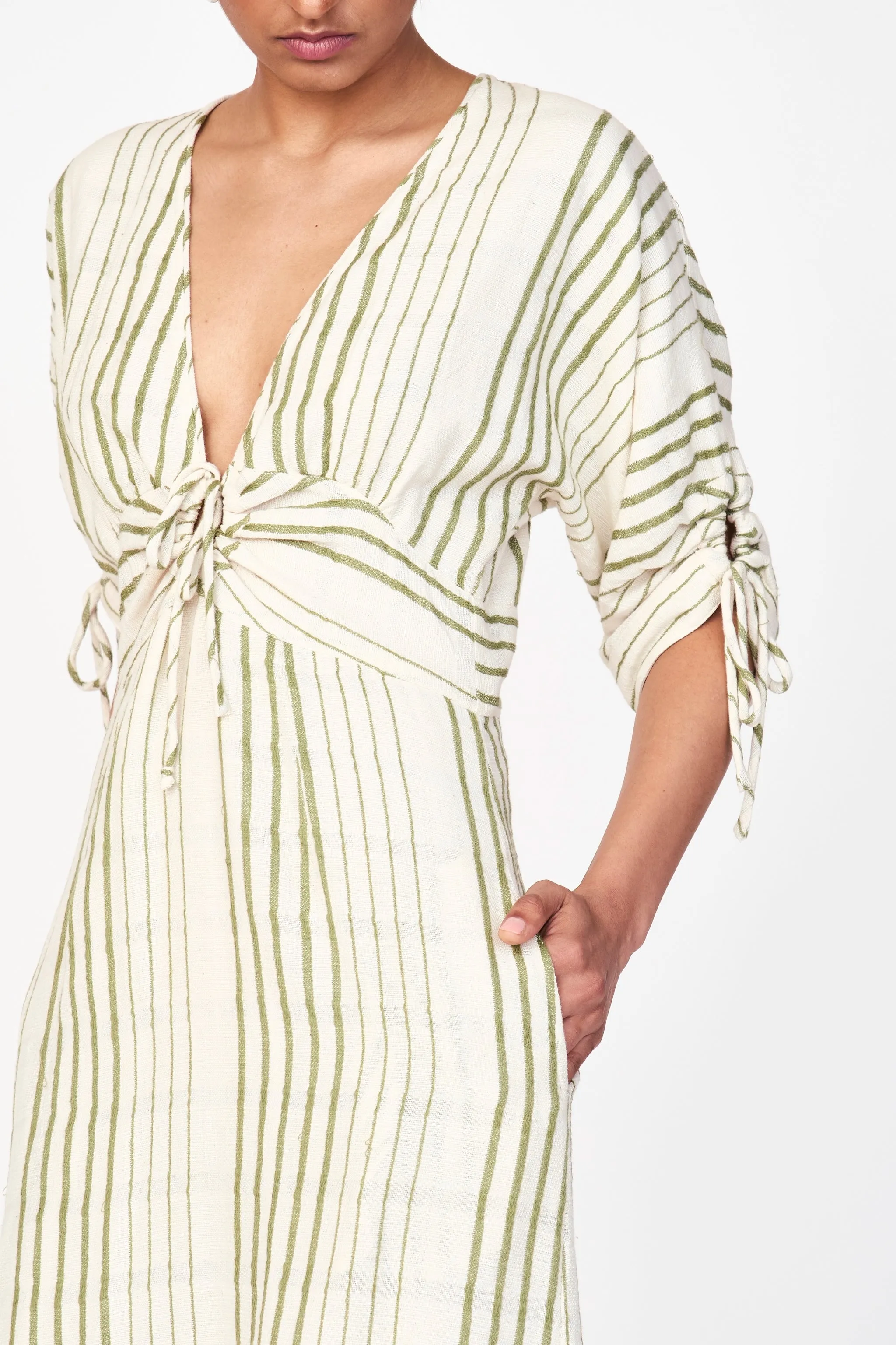 Silver Lake Dress in Garden Stripe