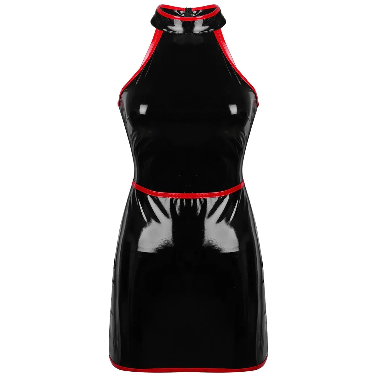 Slim Fit Bodycon Dress for Pole Dance / Women's Wetlook Sleeveless Dress in Alternative Apparel
