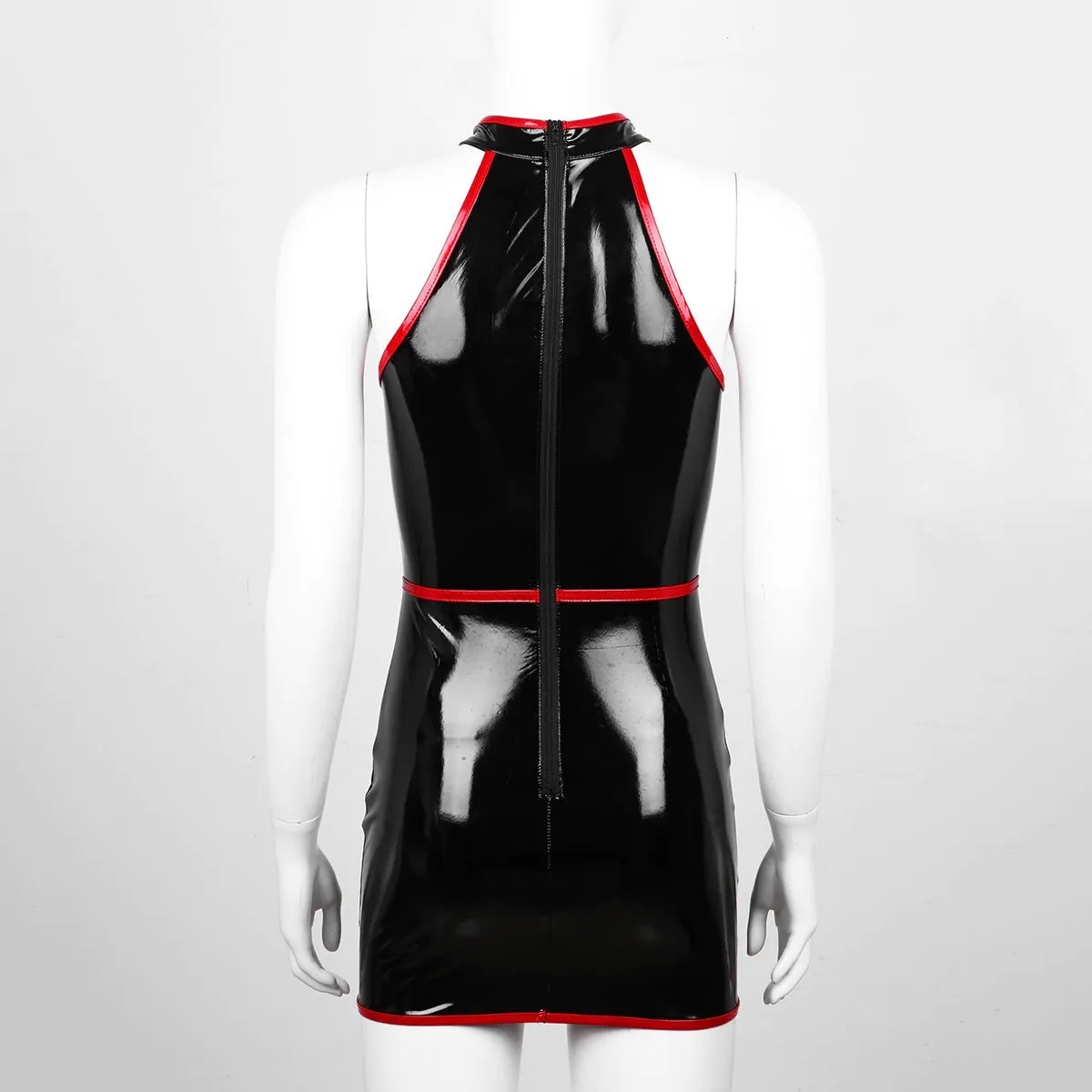 Slim Fit Bodycon Dress for Pole Dance / Women's Wetlook Sleeveless Dress in Alternative Apparel