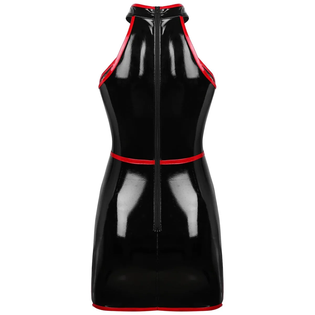 Slim Fit Bodycon Dress for Pole Dance / Women's Wetlook Sleeveless Dress in Alternative Apparel