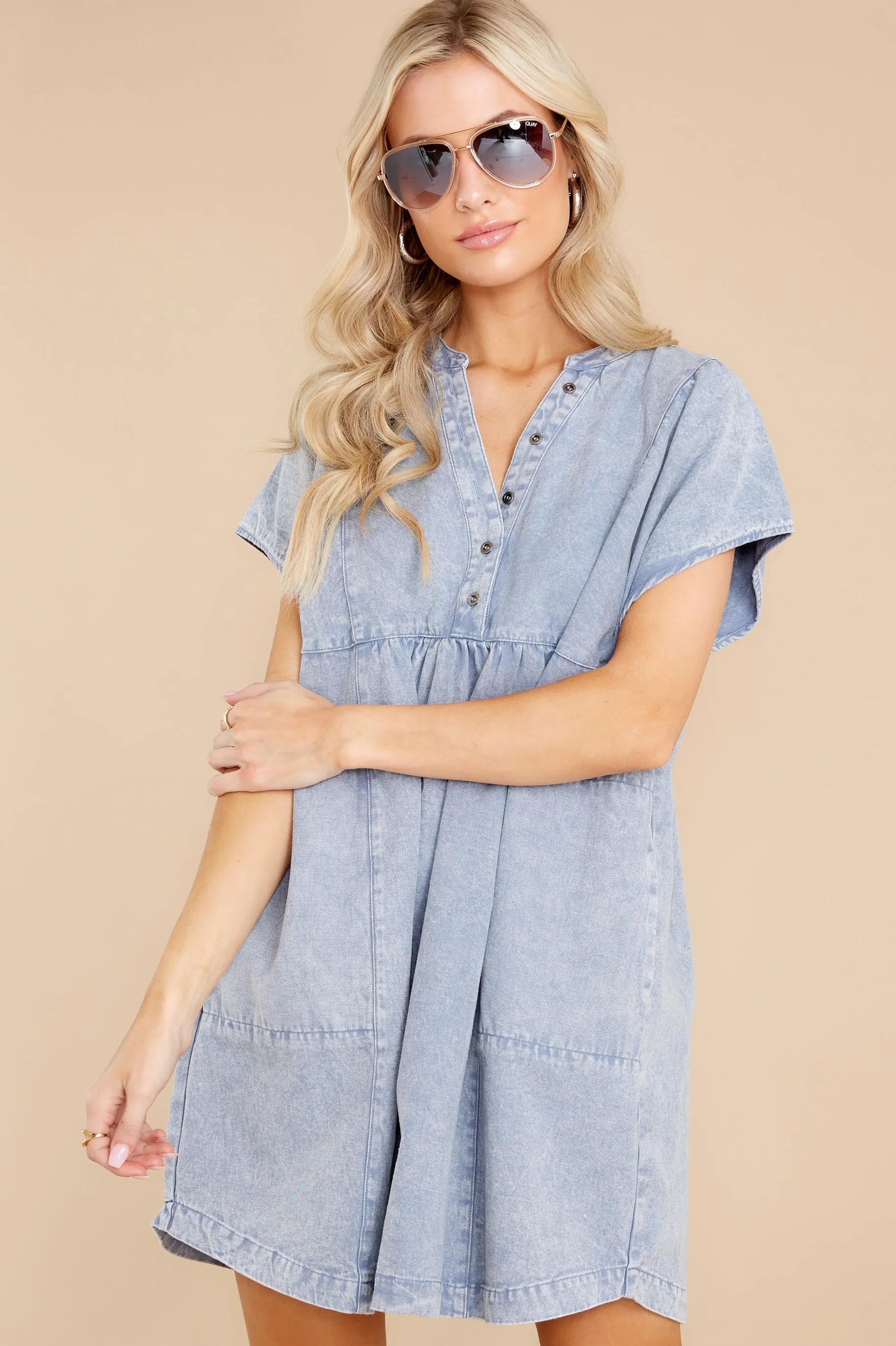 Something To See Denim Blue Dress
