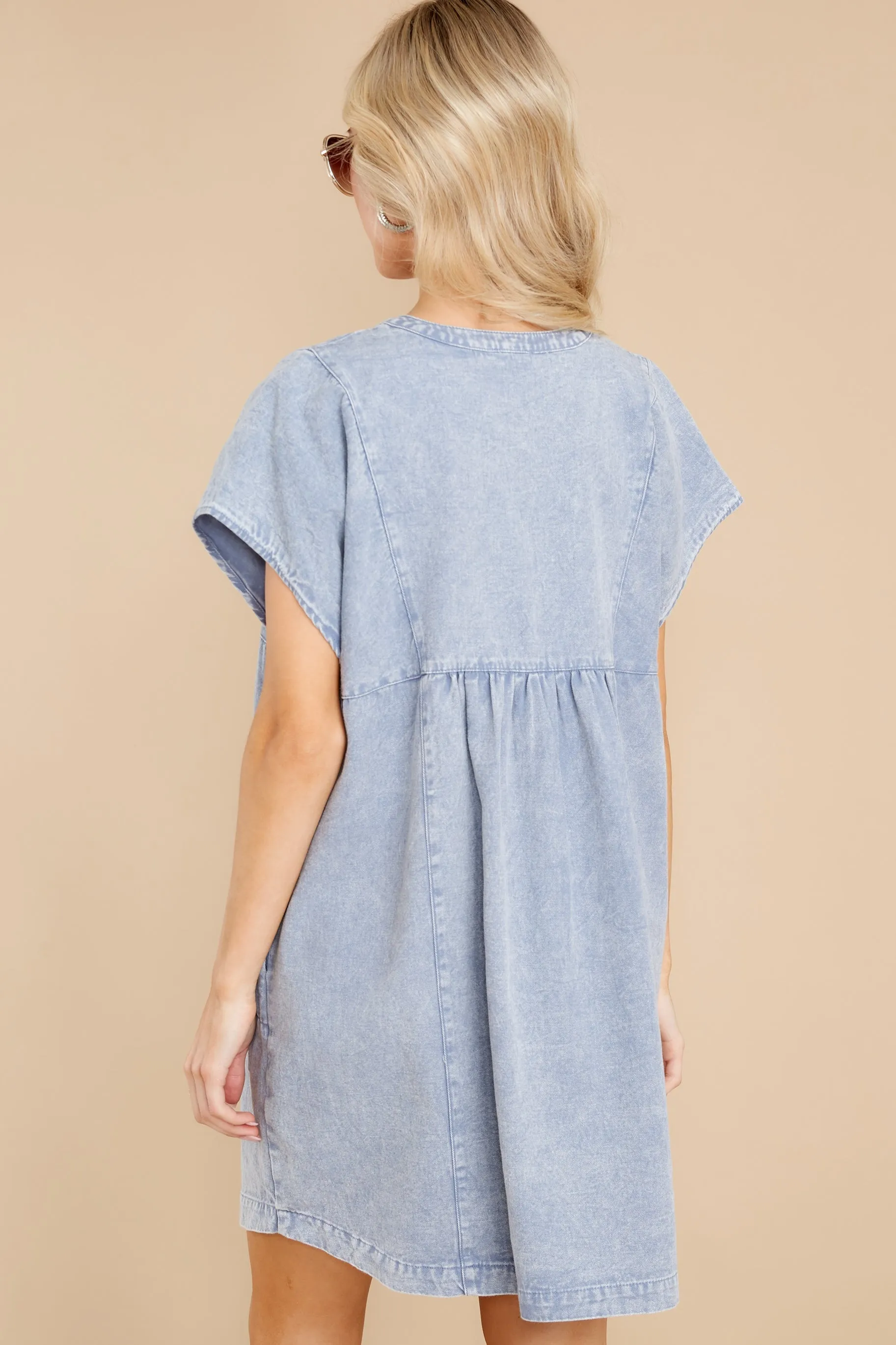 Something To See Denim Blue Dress